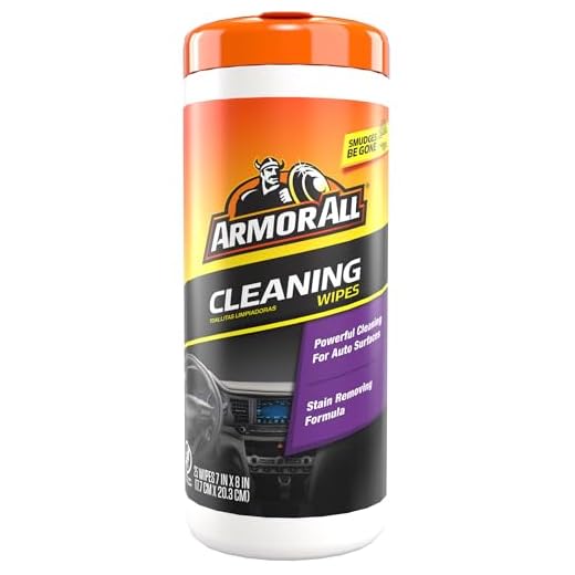 Armor All Interior Car Cleaning Wipes for Vinyl, Fabric, Carpet, 25 Count