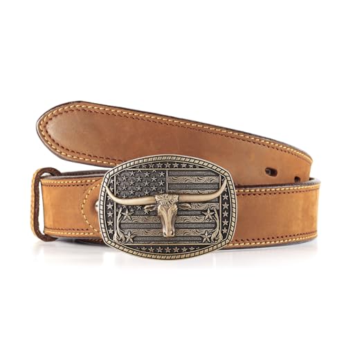 Image of Cowboy Belt Buckle for Men Western Cowgirl Rodeo Longhorn Bull Belt Buckles