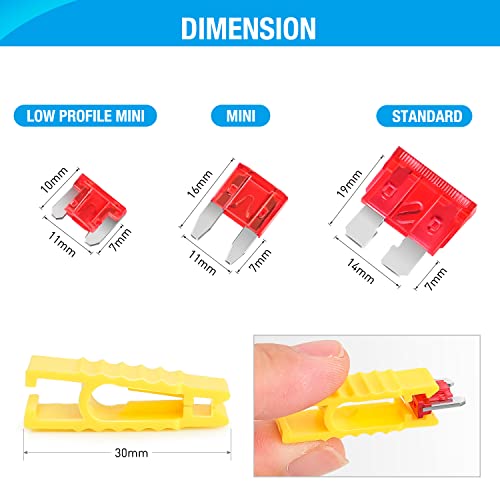Nilight - 50019R 272Pcs Standard & Mini & Low Profile Mini Blade Fuse Assortment, 2A 5A 10A 15A 20A 25A 30A 35A Replacement Fuses For Car Boat Truck Suv Automotive #TOP1