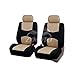 ZXMOTO Car Seat Covers Universal Size Fit for 7 Seaters Cars Auto SUV VAN, Set of 7PCS Beige,Not Suitable for Seats with Armrests
