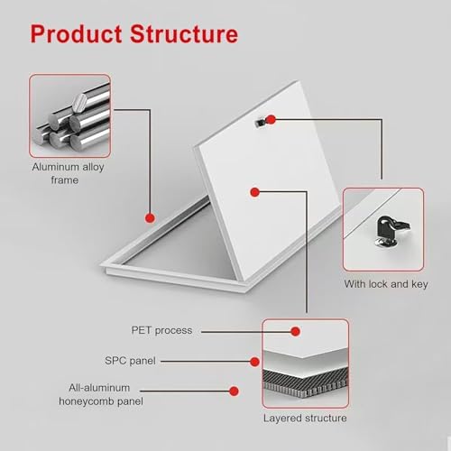 Fire Rated Recessed Metal Access Panel with Key Latch - 27x36in Attic Access Door & Wall Hatch Cover for Ceilings, Electrical & Plumbing Solutions - Secure & Durable