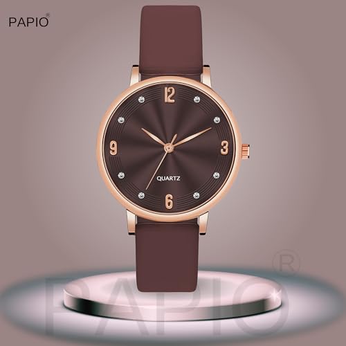 Image of PAPIO Silicone Strap Elegant Women's Analog Wrist Watch for Ladies and Girls | Stylish & Trendy | Premium Strap | Perfect for Casual, Party & Formal Wear