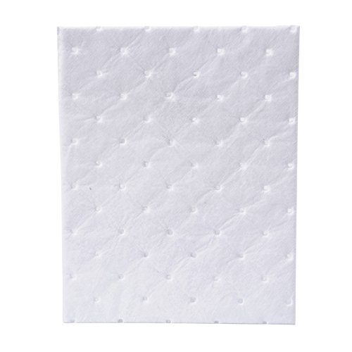 Image of Brady SPC SRPO200 7.5 inch x 10 inch Heavy Weight Oil Only Spill Response Absorbent Pads with Strong, Low Linting Fine Fiber Cover - 200 ct