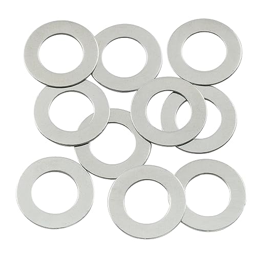 Musiclily Basic M8 Pots Mounting Flat Washers for Metric Guitar Bass Potentiometers (Set of 10), M8 Washer