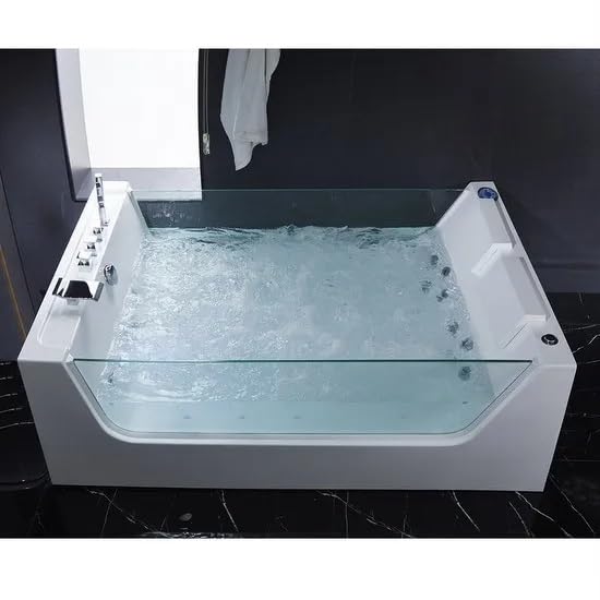 Bagno Italia Vasca da bagno idromassaggio full optional 170x120 cm riscaldatore ozonoterapia luci led termostatico 32 idrogetti ad aria e acqua