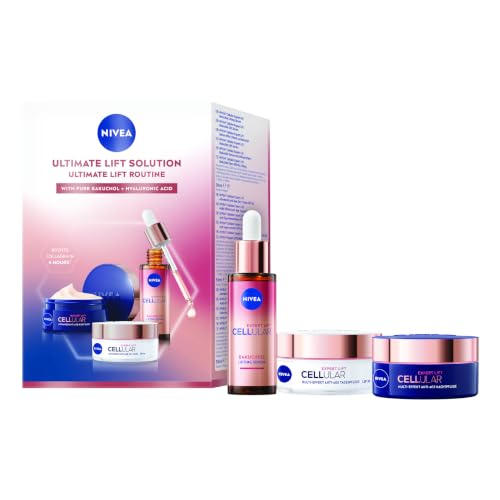 NIVEA CELLULAR Expert Lift Gesichtspflege Set, Tagespflege (50 ml), Nachtcreme (50 ml) & Lift Serum (30 ml)… – Ansicht 1