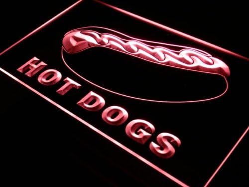 ADVPRO j289-r Hot Dog Dogs Shop Cafe Bar Neon Light Sign