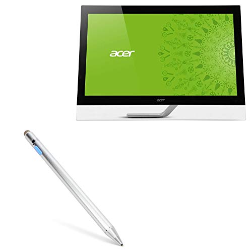 BoxWave Stylus Pen Compatible with Acer T272HL (27 in) - AccuPoint Active Stylus, Electronic Stylus with Ultra Fine Tip - Metallic Silver