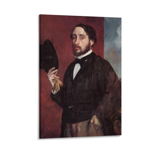 Impression sur toile Degas autoportrait avec finition premium de 40 x 60 cm