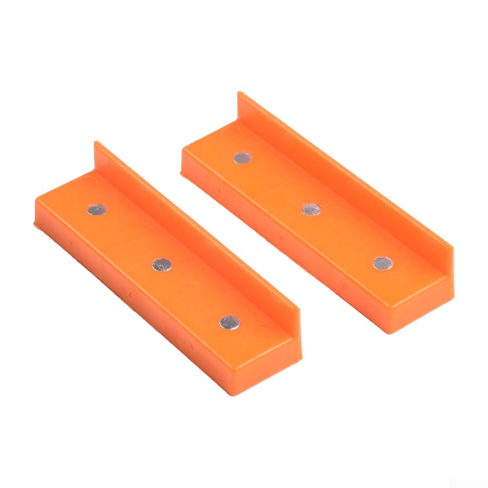 4 ganasce magnetiche da banco per cuscinetti, ganasce magnetiche per cuscinetti, ganasce in gomma morbida, ricambio per morse in metallo (12,7 cm, arancione)