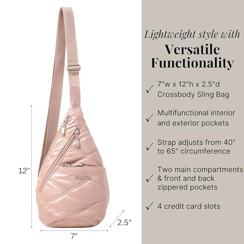 Image of Baggallini Mini Sling - 12x7 Sling Crossbody Bag Backpack with Adjustable Shoulder Strap