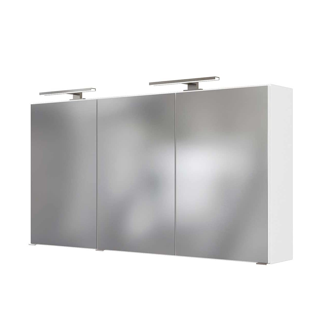 HELD MÖBEL Spiegelschrank – Hansen Toilettenschrank, 120 cm, 3 Türen, Weiß