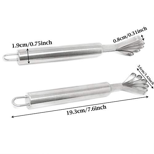 Honbay 2Pcs Stainless Steel Coconut Meat Scraper Fish Scaler Remover For Kitchen #TOP1