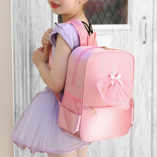 Sac à dos de danse de ballet pour filles rose imperméable