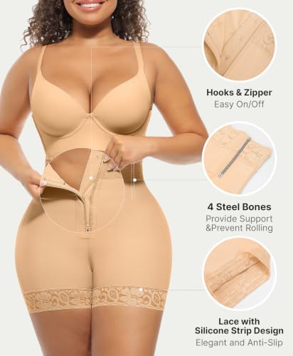 Image of FeelinGirl Tummy Control Shapewear Butt Lifting Faja Shorts Body Shaper