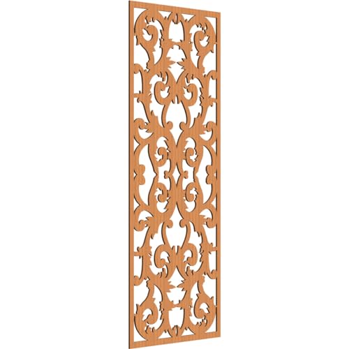 Meadville Decorative Pierced Fretwork Wood Wall Panels, 37 3/8"W x 94 3/8"H x 3/8"T, Cherry