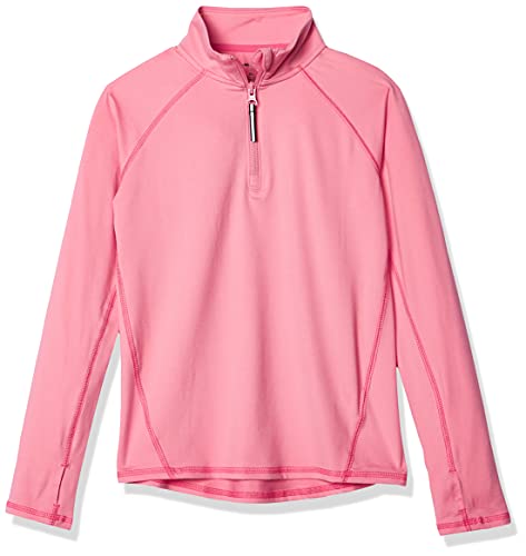 Amazon Essentials Girl's Half-Zip Active Jacket, Pink, S (6-7)