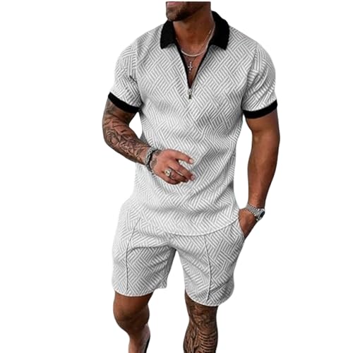 Men's Short Set 2-Piece Fashion Sports Casual Set Men Summer Outfits