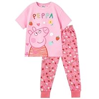 Peppa Pig Girls Personalised Pyjamas Strawberry PJs Nightwear (Peppa Pig Strawberry, 5-6 Years)