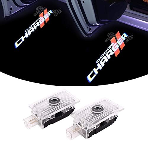 Dodge Door Light, 2PCS Welcome Lights LED Charger Logo Projector Car Ghost Shadow Light Lamp Wireless for Dodge Avenger Charger Magnum