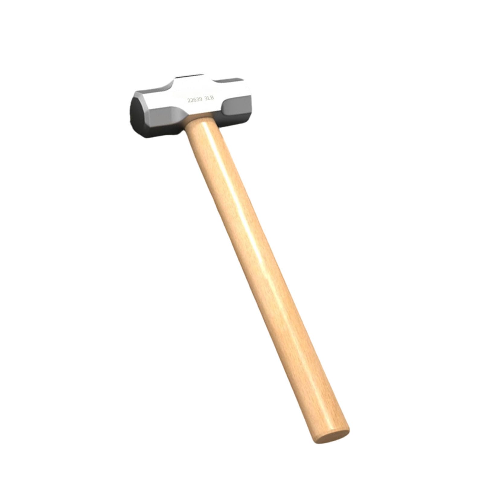 Ordinaryone 3P Professional 2Lb 3Lb 4Lb Octagonal Shaped Hammer Perfect For Bricklaying And Concrete Breaking Wall Removal Woodworking Wood Handle Hammer