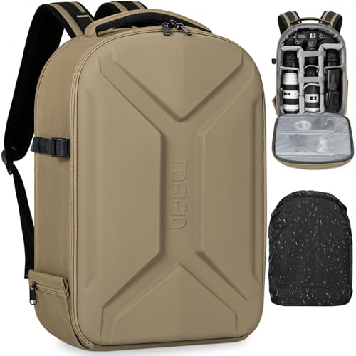 Camera Backpack, Hardshell DSLR Photography Camera Bag with Rain Cover,