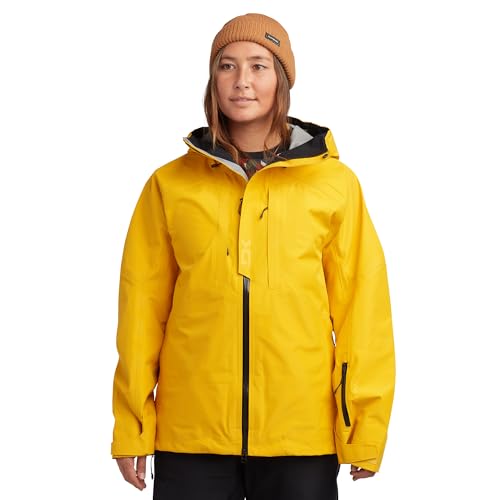 Dakine Womens Stoker GORE-TEX 3L JacketWaterproof Breathable RECCO Bluesign PFAS-Free Yellow Medium