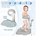 FELITH Baby Shower Stand, Adjustable Height with Anti-Slip Base, Ergonomic Baby Standing Bath Support, Portable Foldable Bath Stand for Infant Safety, Bath Essentials for Infants (Gray)