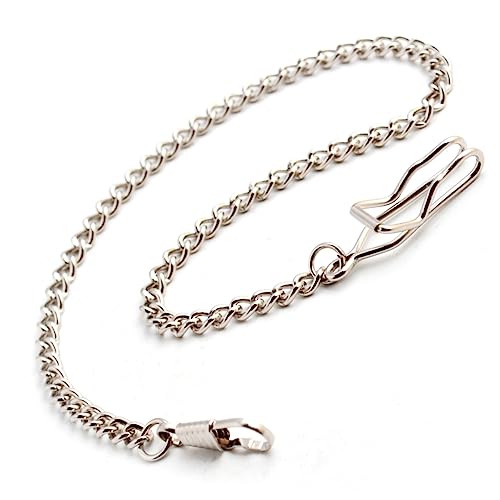 Cadena de reloj de bolsillo de metal retro para pantalones vaqueros de caballero pack de 12 6