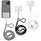 3er Set Handyketten Universal mit Band und abnehmbarem Karabiner - Praktisches Handyzubehör ohne Hülle: Handyband zum Umhängen und Tragen - Schwarz, Weiß und Grau - Länge: Handykette lang.