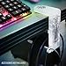 ENHANCE Voltaic 2 PC Gaming Headphone Holder - Desk Headphone Hanger Esports Headset Holder with Adjustable 360 Rotation, Under Desk Hook Clamp, Universal Fit - Built in Cable Clip Organizer - Clear