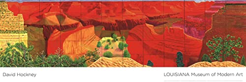 David HOCKNEY A Closer Grand Canyon 18" x 53.75" Poster 2011 Pop Art Red, Multicolor, Green, Yellow, Brown