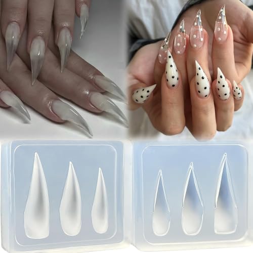 1 Pcs Silicone Nail Molds Dragon Claw Curved Nail Art Molds Embossed 3D Carving Template Modeling Luxury Eagle Claw Design Silicone Nail Art Molds Making Tool Decor Accessories for Women