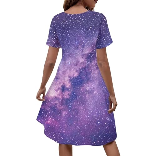 Image of Women's Summer Formal Dresses Short Sleeve Wrap V Neck Dresses Bridesmaid Wedding Guest Dress with Pockets