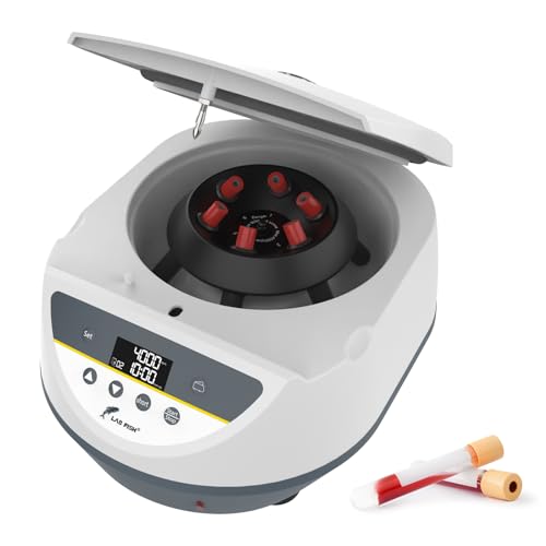 LAB FISH - LAB FISH PRP Laboratoire Centrifugeuse de table Machine 6 tubes d'essai de centrifugeuse 2ml/5ml/10ml/15ml, basse vitesse 500-5000r/min, Max 3074xg RCF