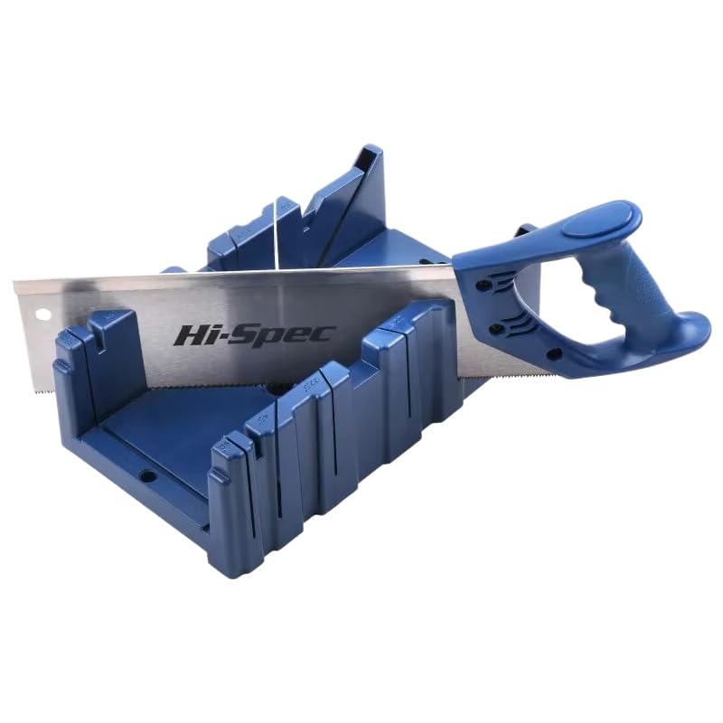 VIDOO Skrzynka Uciosowa do Cięcia Drewna Prowadnica Piły Narzędzie Kątowe Zestaw Wielokątowy Przyrząd Narzędzia DIY-Medium Miter Cabinet + Hand Saw