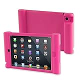 TFY Kids Car Headrest Mount Holder for iPad Mini & iPad Mini 2 - Detachable Lightweight Shockproof Anti-slip Soft Silicone Handle Case