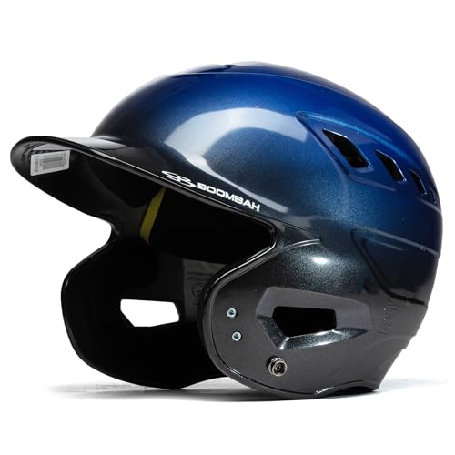 Boombah DEFCON Metallic Gloss Fade Batting Helmet NOSCAE Metallic Royal Blue/Metallic Black - Size Junior 6 1/4" - 7"