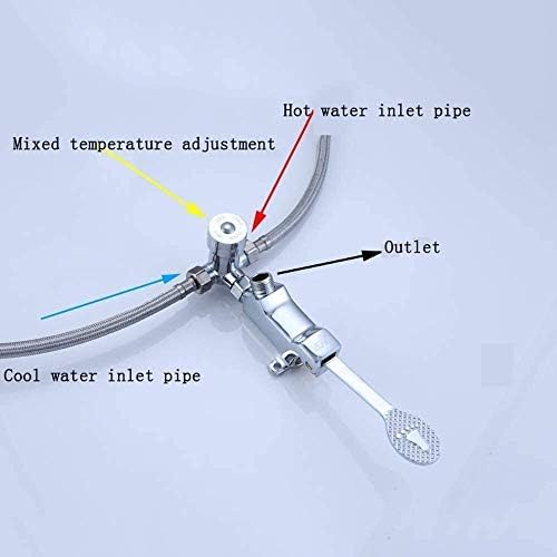 Grifos, Interruptor De Grifo De Agua Fría Y Caliente Con Pedal, Control De Temperatura Del Pie Mezclador