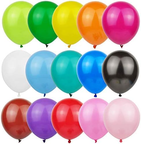 SCCJGL 100 Pack Party Balloons 10 Inch Strong Latex,Multicolor Balloons For Helium Or Air Use,Assorted Colors Balloons Bulk for Kids Rainbow Party for Birthday Wedding