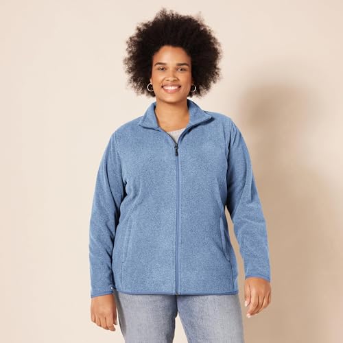 Image of Amazon Essentials Women's Classic-Fit Full-Zip Polar Soft Fleece Jacket, Outerwear Coat with Cuffs (Available in Plus Size)