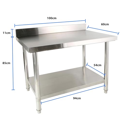 Garvee Edelstahl Klapptisch 90x60x70 Cm – 201er Edelstahl, Rostfrei, Klappbar & Stabil, Für Küche, Gastronomie, Werkstatt, BBQ & Outdoor