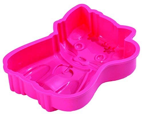 Pavoni Platinum Silicone Sophia-Cat Mini Cake Mould, Pink