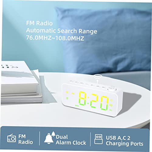 Réveil numérique avec radio UKCOCO et horloge USB pour chambre