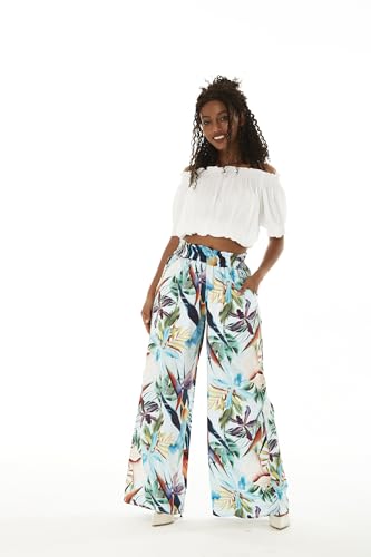 Lady High Waist Wide Leg Pants in Lost in Paradise4