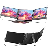 KOJOM Triple Laptop Screen Extender – Upgraded 14 Inch 1080P FHD IPS Laptop Monitor Extender Plug...