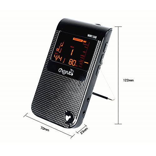 Rechargeable Metronome Tuner Tone Generator 3 In 1 Portable Digital Metronome For Guitar, Ukulele, Piano, Clarinet, Trumpet, All Musical Instruments (Black) #TOP3