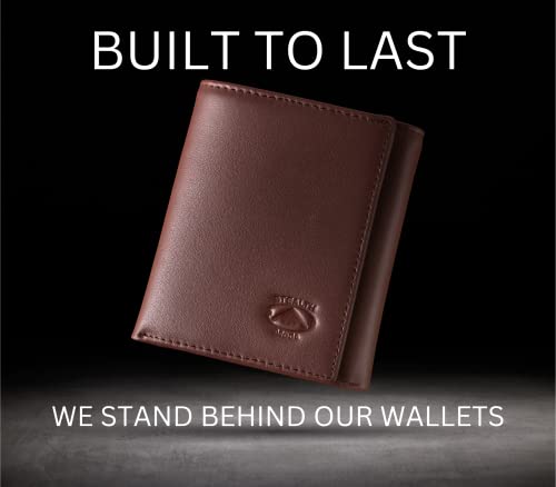 Stealth Mode Leather Trifold Rfid Wallet For Men With Flip Out Id Holder #TOP5