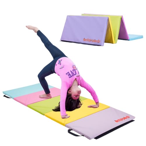 Image of Antsy Pants Tumbling Mat for Kids – Gymnastics Mat, Easy to Clean, Sturdy, Foldable Tumbling Mats, Padded, Lightweight, Portable, Gymnastics Equipment for Active Play