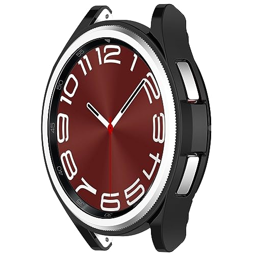 �mRuenTech�n�K�p Samsung Galaxy Watch6 Classic �p �J�o�[ �o���x�N�p���`���O�\�t�g�P�[�XTPU�f�ރJ�o�[�ϏՌ����V���v���X�����^1�� (47MM, �u���b�N)